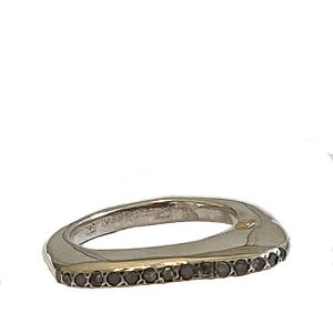 Rosa Maria Milo ring zilver zwarte diamanten